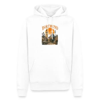  Vintage Dortmund Skyline historische - Männer Premium Bio Hoodie - Weiß - Vorne - Nico (187cm)