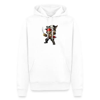 Pirate avec un foulard rouge - Sweat à capuche Premium bio Homme - blanc - Devant - Nico (187cm)