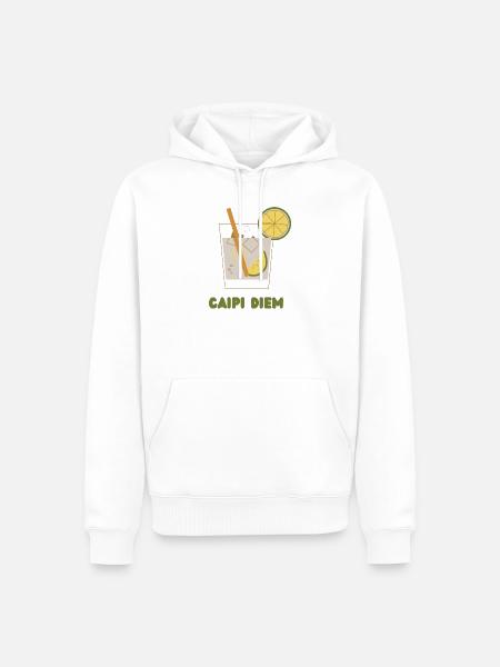 CAIPI DIEM - Männer Premium Bio Hoodie - Weiß