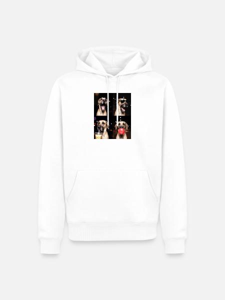 Hunde Deutsche Dogge Hund - Männer Premium Bio Hoodie - Weiß