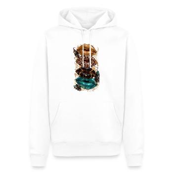 Glamouröse Lippenkaskade - Männer Premium Bio Hoodie - Weiß - Vorne - Nico (187cm)