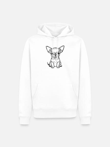 Chihuahua Geschenk Hundeliebhaber - Männer Premium Bio Hoodie - Weiß