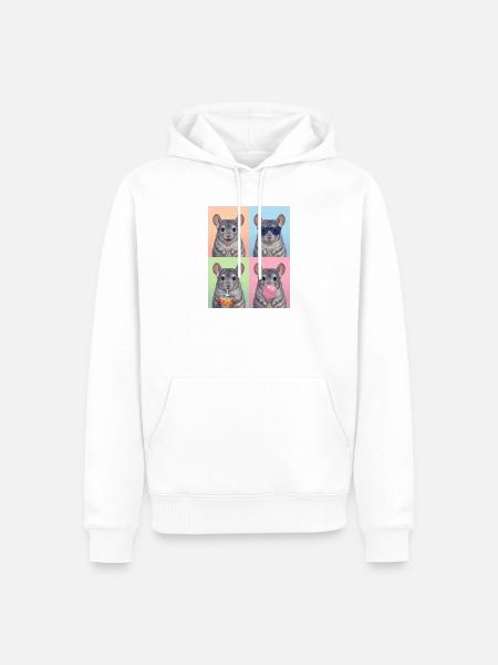Chinchillas Chinchilla - Männer Premium Bio Hoodie - Weiß