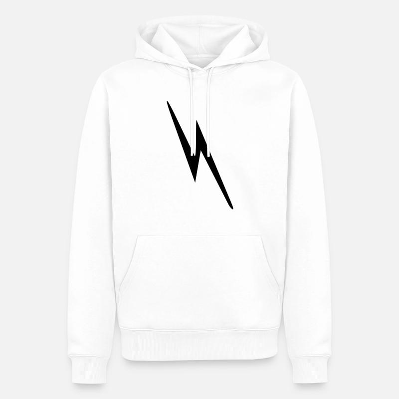 Blitz (1c, C) - Männer Premium Bio Hoodie - Weiß