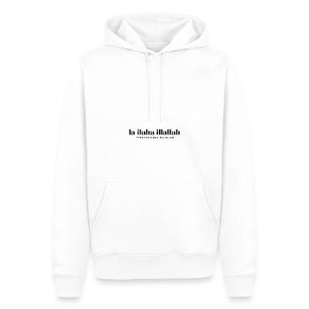 La ilaha illallah - Sweat à capuche Premium bio Homme - blanc - Devant - Nico (187cm)