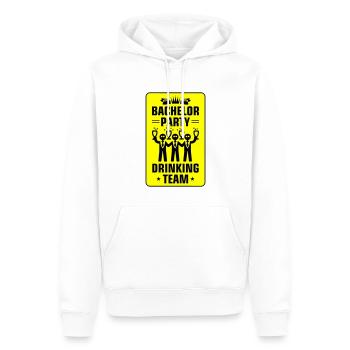 Enterrement de vie de garçon Équipe de beuverie Jga - Sweat à capuche Premium bio Homme - blanc - Devant - Nico (187cm)
