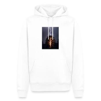 Thunderbolt - Sweat à capuche Premium bio Homme - blanc - Devant - Nico (187cm)