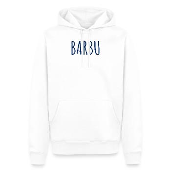 BARBU - Sweat à capuche Premium bio Homme - blanc - Devant - Nico (187cm)