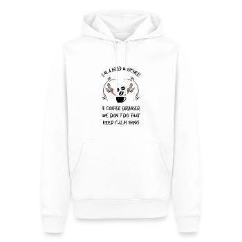 Bird Watching Bird Watching Birding Coffee - Men’s Premium Organic Hoodie - white - Front - Nico (187cm)