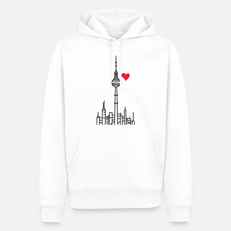 Love Berlin - Männer Premium Bio Hoodie - Weiß