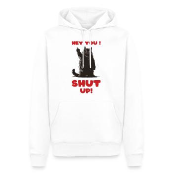 Fat CatFingers - Männer Premium Bio Hoodie - Weiß - Vorne - Nico (187cm)