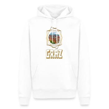 Graz Autriche Skyline City Gold Home Amour - Sweat à capuche Premium bio Homme - blanc - Devant - Nico (187cm)