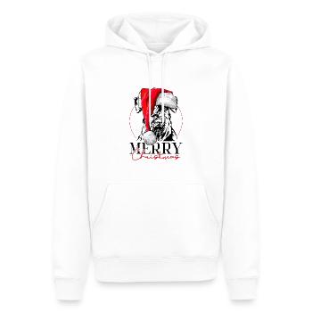 Santa SCHNAUZER Joyeux Noël Chiens Wilsigns - Sweat à capuche Premium bio Homme - blanc - Devant - Nico (187cm)