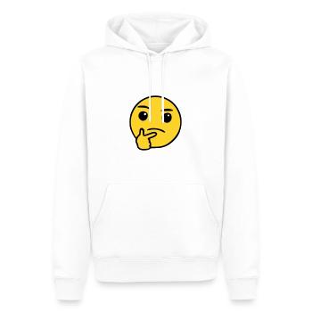 Emoji nachdenken Skizze Farbe - Männer Premium Bio Hoodie - Weiß - Vorne - Nico (187cm)