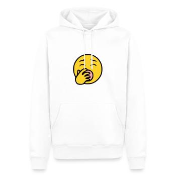 Emoji Tired Sketch Couleur - Sweat à capuche Premium bio Homme - blanc - Devant - Nico (187cm)