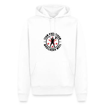 Mariage du marié - Sweat à capuche Premium bio Homme - blanc - Devant - Nico (187cm)