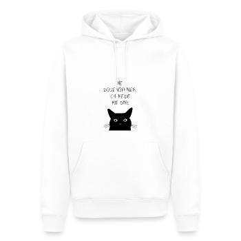 Katze Dosenöffner - Männer Premium Bio Hoodie - Weiß - Vorne - Nico (187cm)