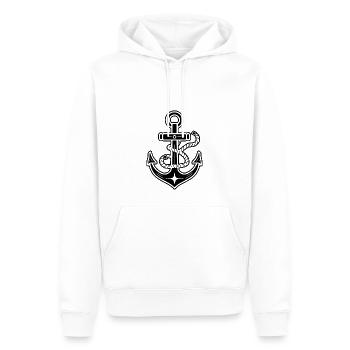 Bateau d’ancre Navire Nautique - Sweat à capuche Premium bio Homme - blanc - Devant - Nico (187cm)