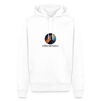 Höhenrausch - Skidesign - Männer Premium Bio Hoodie - Weiß - Vorne - Nico (187cm)