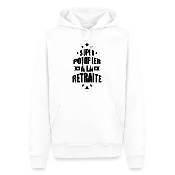 super pompier à la retraite - Sweat à capuche Premium bio Homme - blanc - Devant - Nico (187cm)