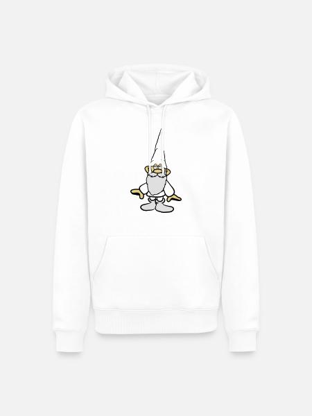 Dwarf cool belt - Men’s Premium Organic Hoodie - white
