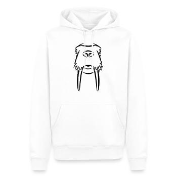 Morse - Sweat à capuche Premium bio Homme - blanc - Devant - Nico (187cm)