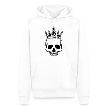 Couronne du roi du crâne - Sweat à capuche Premium bio Homme - blanc - Devant - Nico (187cm)