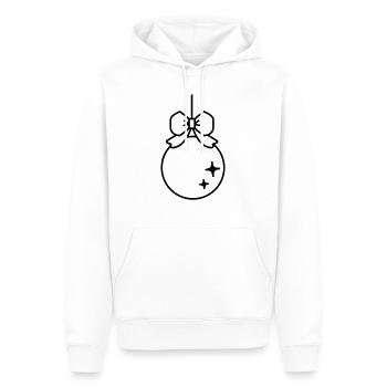 Weihnachtsschleife Kugel Ornament 2 c1 - Männer Premium Bio Hoodie - Weiß - Vorne - Nico (187cm)