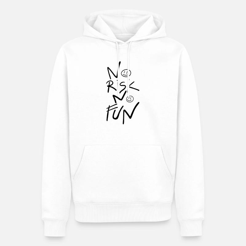 Pas de risque, pas de plaisir - Sweat à capuche Premium bio Homme - blanc