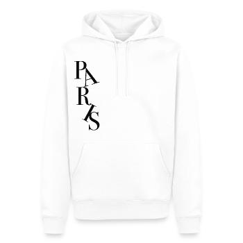 Paris - Sweat à capuche Premium bio Homme - blanc - Devant - Nico (187cm)