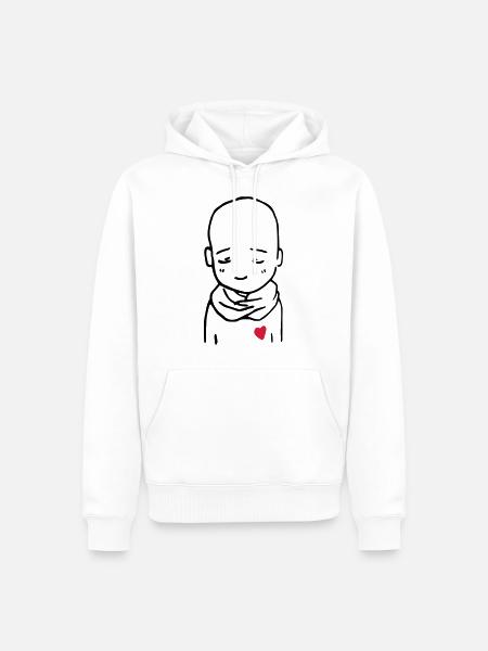 Shy boy - Men’s Premium Organic Hoodie - white
