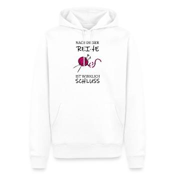 Stricken Handarbeit Wolle Stricknadeln Geschenk - Männer Premium Bio Hoodie - Weiß - Vorne - Nico (187cm)