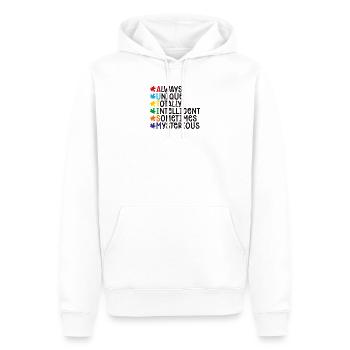 Autismus Sprüche Puzzle Geschenk Shirt - Männer Premium Bio Hoodie - Weiß - Vorne - Nico (187cm)