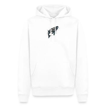 Halte à la pollution des océans! - Sweat à capuche Premium bio Homme - blanc - Devant - Nico (187cm)