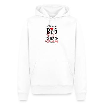 Cadeau coeur enseignant - Sweat à capuche Premium bio Homme - blanc - Devant - Nico (187cm)