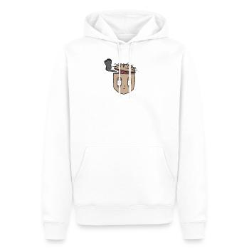 SECONDX - Men’s Premium Organic Hoodie - white - Front - Nico (187cm)
