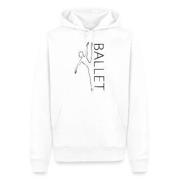 BALLETT - Männer Premium Bio Hoodie - Weiß - Vorne - Nico (187cm)