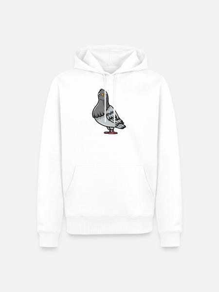 Taube - Männer Premium Bio Hoodie - Weiß