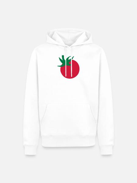tomate - Sweat à capuche Premium bio Homme - blanc
