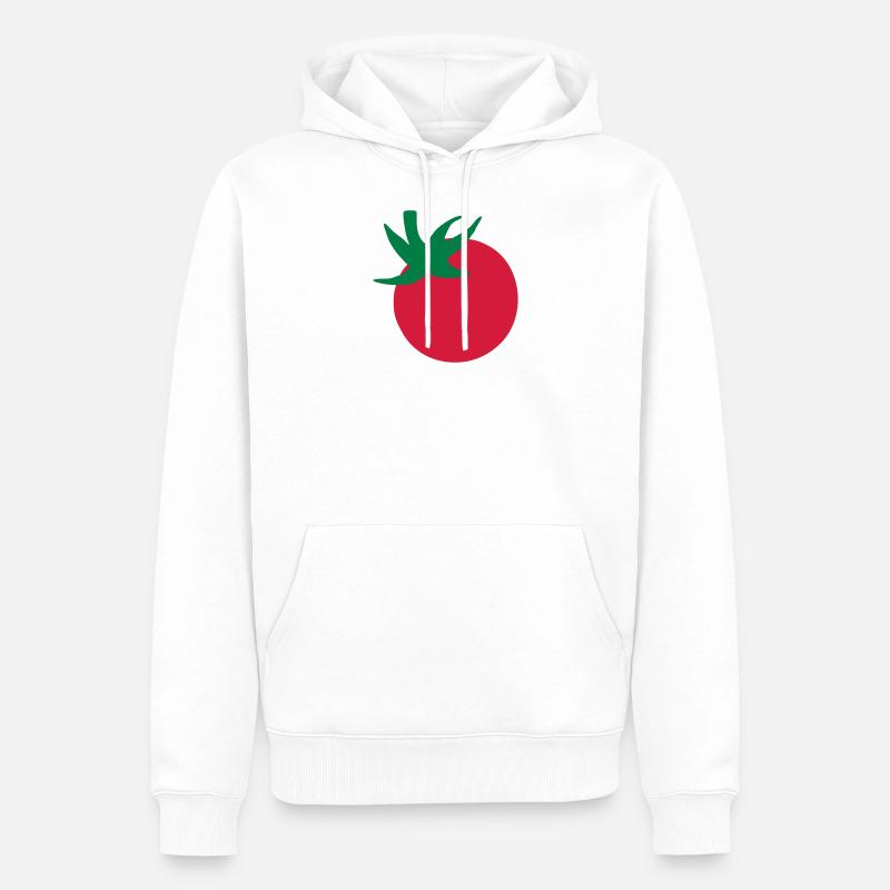 Tomate - Männer Premium Bio Hoodie - Weiß