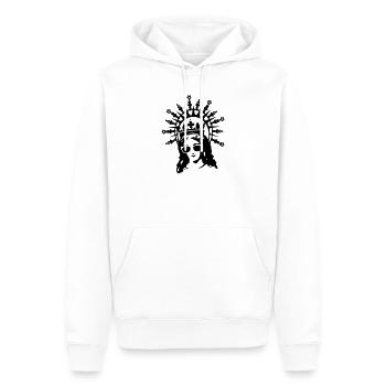 La Mère de Dieu avec des lunettes de soleil - Sweat à capuche Premium bio Homme - blanc - Devant - Nico (187cm)