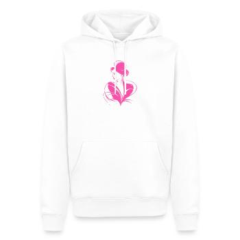 Élégante Silhouette Rose Fashionista Chic Art Chemise - Sweat à capuche Premium bio Homme - blanc - Devant - Nico (187cm)