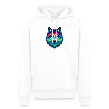 Wolf - Männer Premium Bio Hoodie - Weiß - Vorne - Nico (187cm)