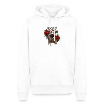Steampunk Passion, das mechanische Herz der Liebe. - Männer Premium Bio Hoodie - Weiß - Vorne - Nico (187cm)