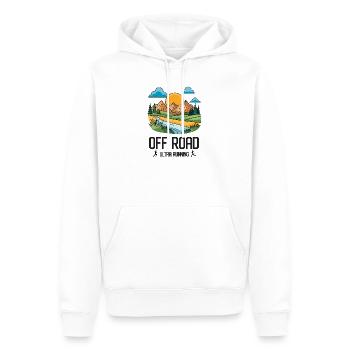Ultra Running - Hors route - Sweat à capuche Premium bio Homme - blanc - Devant - Nico (187cm)