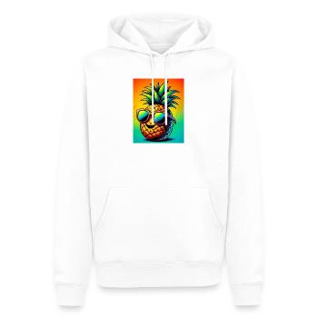 Ananas - Männer Premium Bio Hoodie - Weiß - Vorne - Nico (187cm)