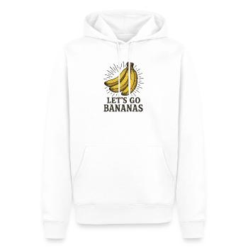 Bananen Lets Go Bananen - Männer Premium Bio Hoodie - Weiß - Vorne - Nico (187cm)
