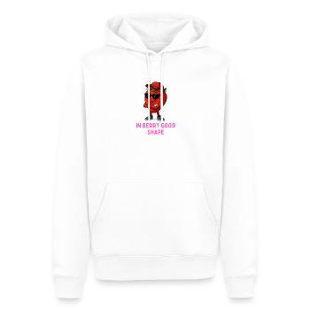 In Berry Good Shape Erdbeere mit Sonnenbrille - Männer Premium Bio Hoodie - Weiß - Vorne - Nico (187cm)