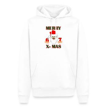 Ambiance Santa 6–7 – JOYEUX NOËL (Inspiré par - Sweat à capuche Premium bio Homme - blanc - Devant - Nico (187cm)