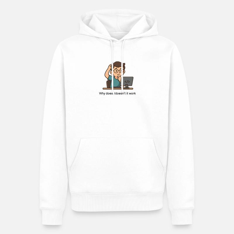 Pourquoi ça marche/ça ne marche pas - Sweat à capuche Premium bio Homme - blanc